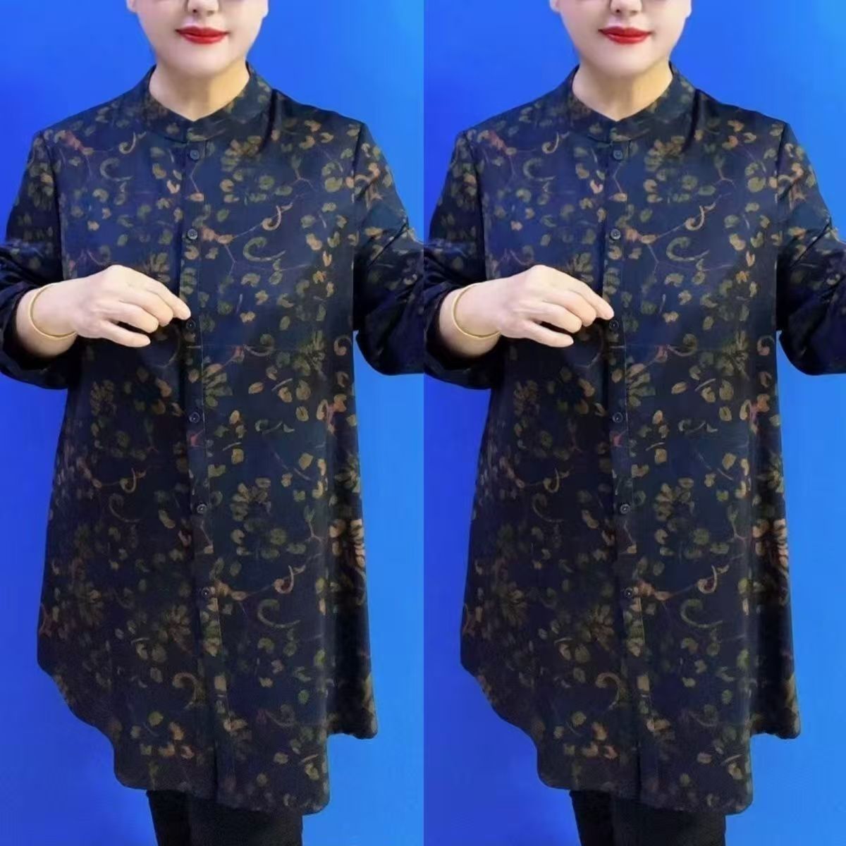新款春夏丝滑悬垂妈妈衬