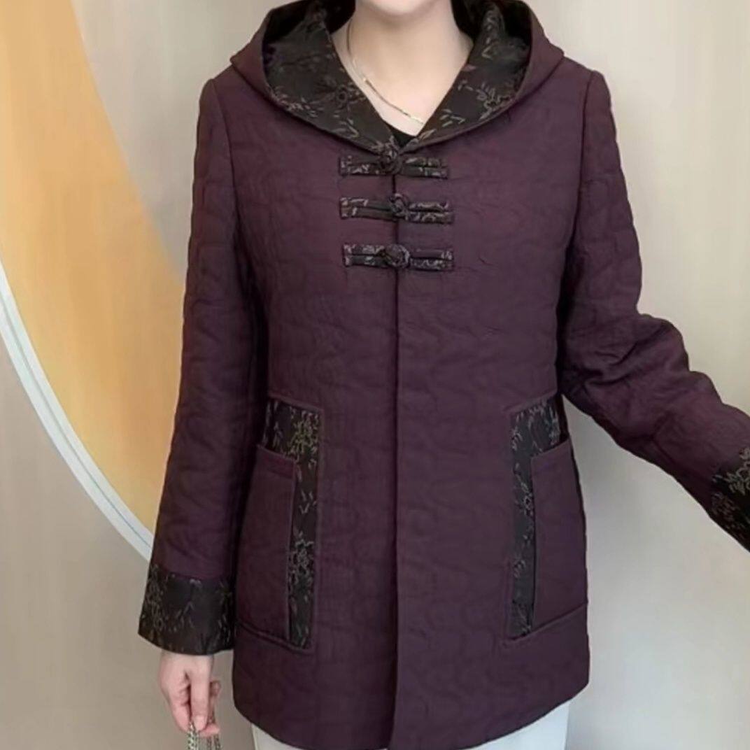 二棉服外套盘扣新中式中