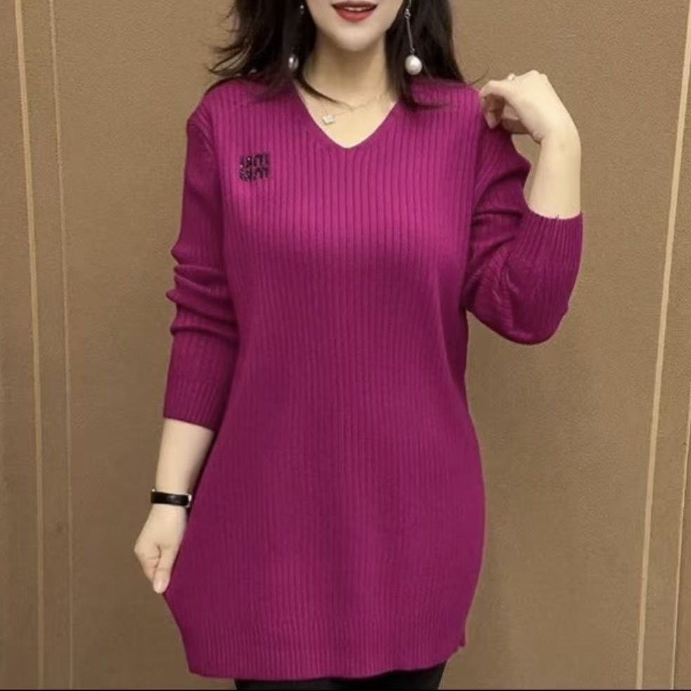 中长款毛衣时尚洋气妈妈