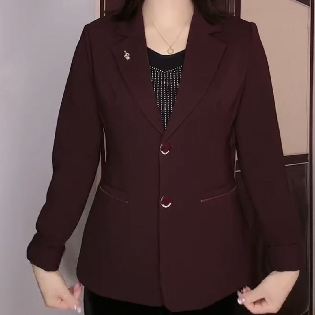 春秋气质外套新款西服妈