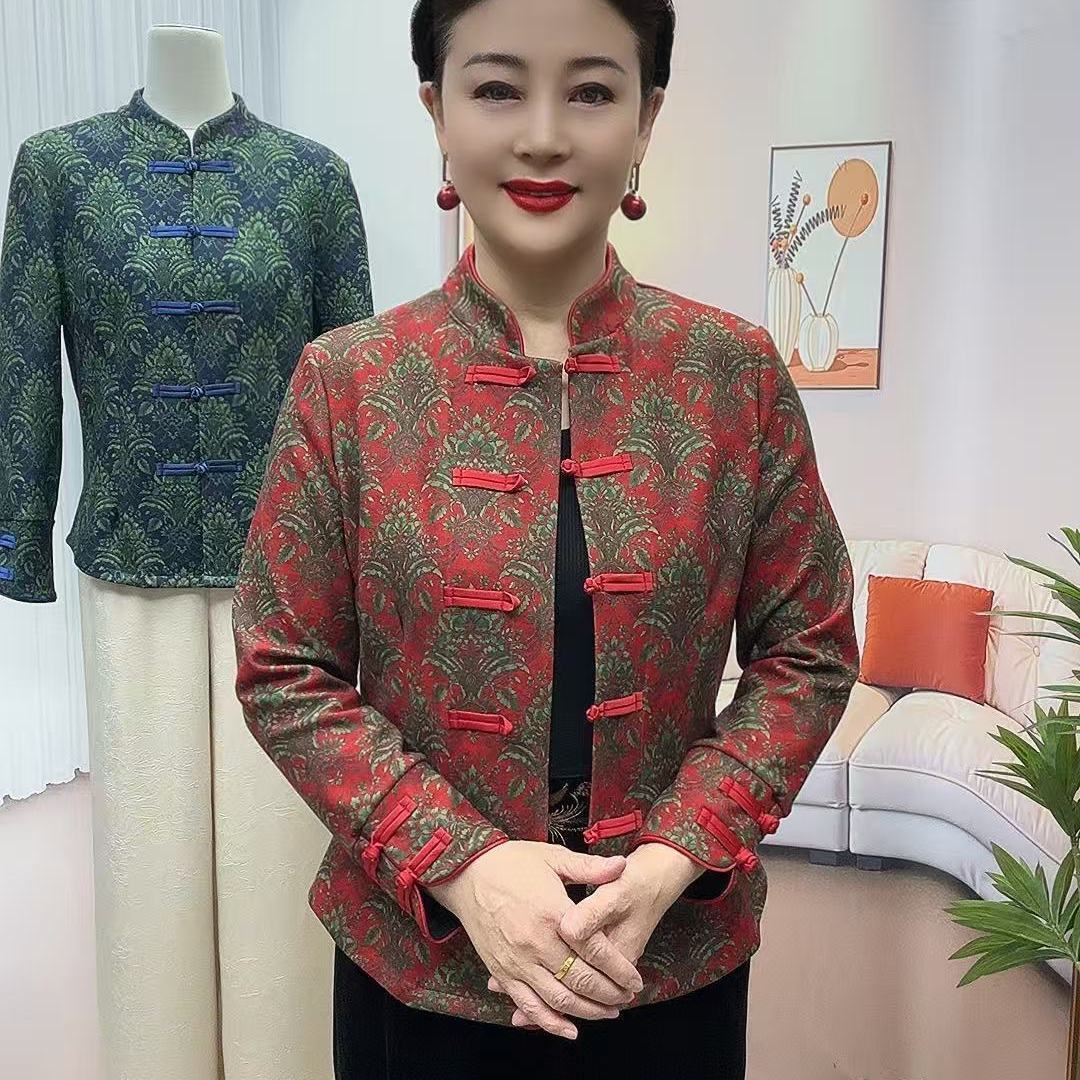 加绒开衫秋冬打底衫中老