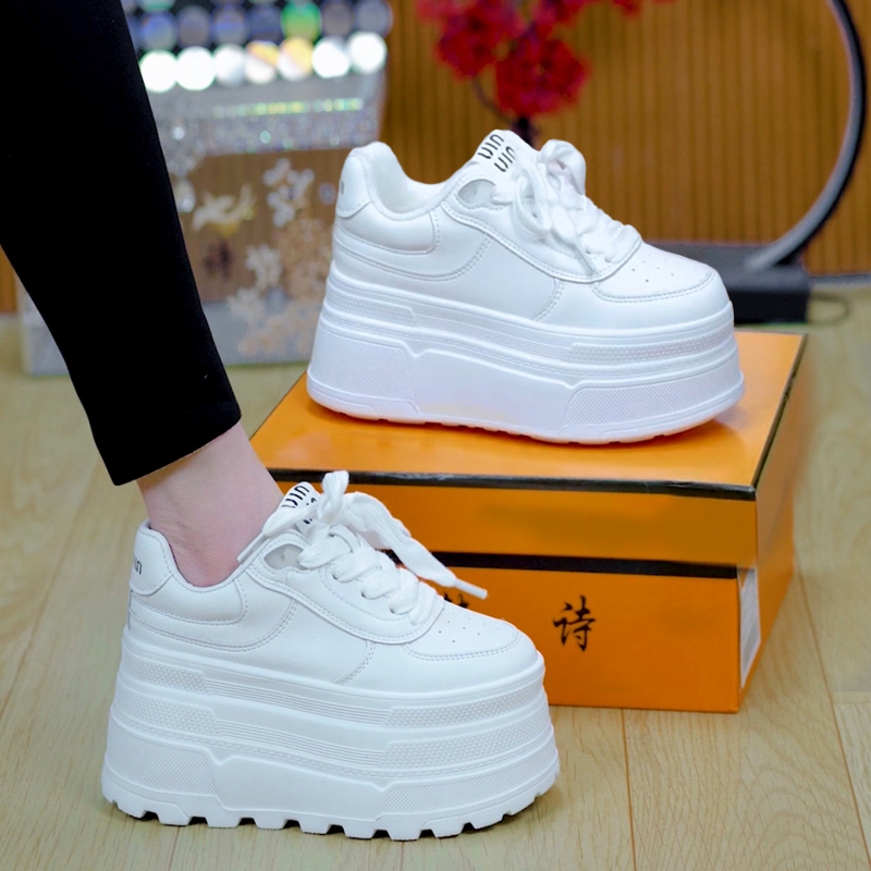 名韩诗系统厚底休闲小白鞋