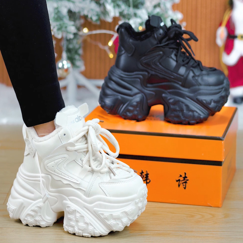 小个子高帮厚底老爹鞋