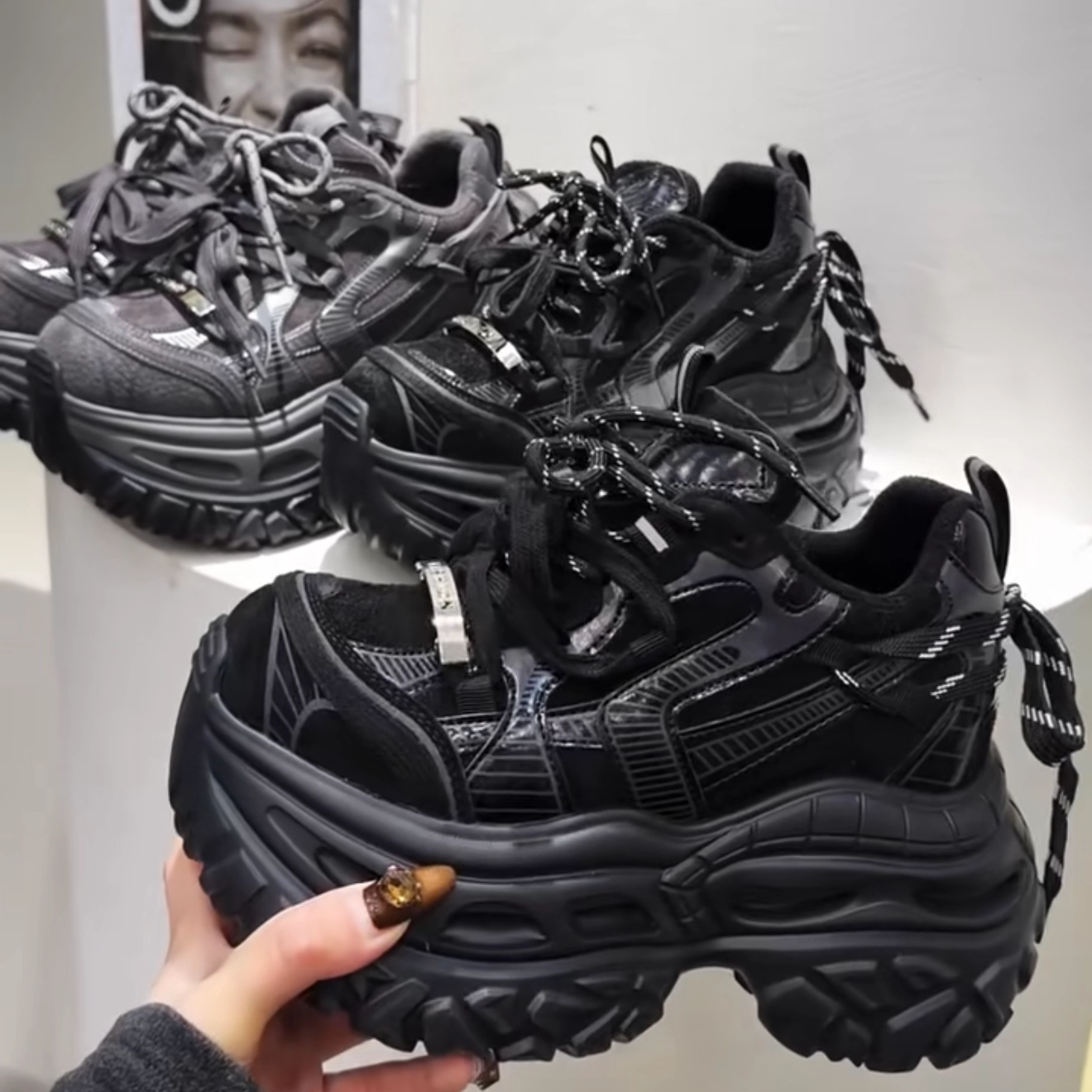 巴黎风巨好看显瘦厚底老爹鞋女2026早春百搭小个子增高休闲运动鞋,女鞋,老爹鞋,淘宝优惠券,粉丝福利购,淘宝优惠卷