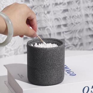 棉签盒收纳盒家用轻奢简约便携客厅化妆棉棒防尘棉签罐