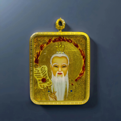 文仰阁道家太清道德天尊唐卡吊坠