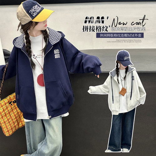 女童卫衣外套2025新秋装棒球服