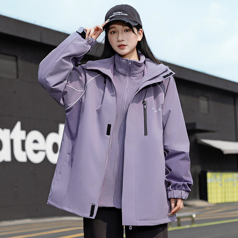 大童户外防风防水外套登山冲锋衣