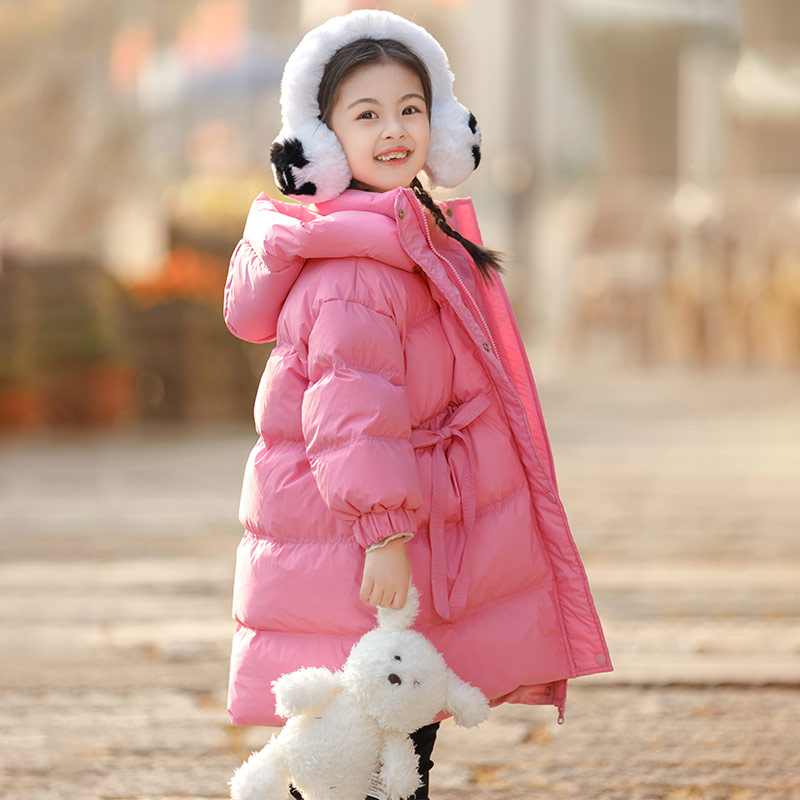 反季清仓中长款白鸭绒羽绒服加厚