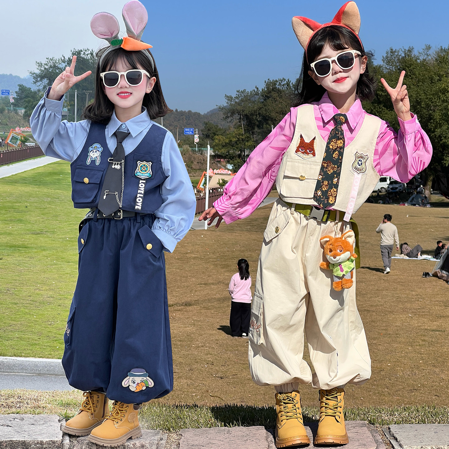 女童兔子警官朱迪套装2026春季新款儿童疯狂动物城尼克衣服两件套,童装/婴儿装/亲子装,套装,淘宝优惠券,粉丝福利购,淘宝优惠卷