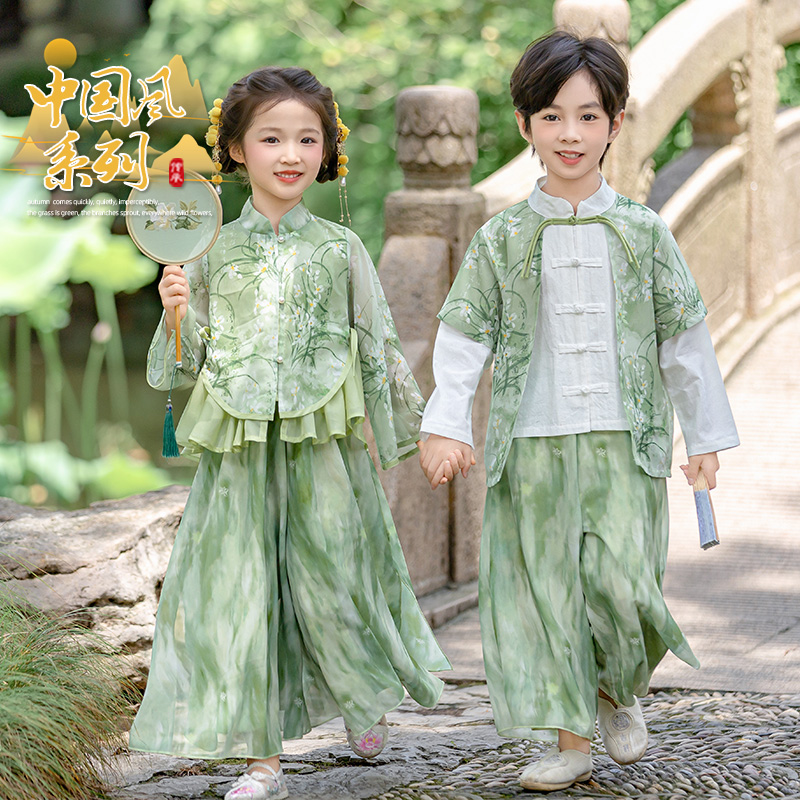 儿童高端新中式国风套装汉服女童