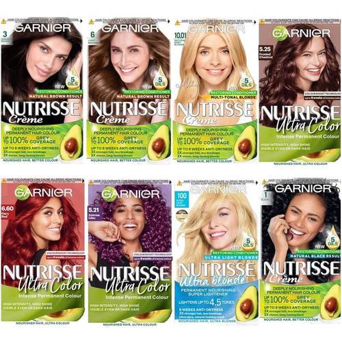 法国Garnier Nutrisse Permanent Hair Dye Blonde Brown染发黑色