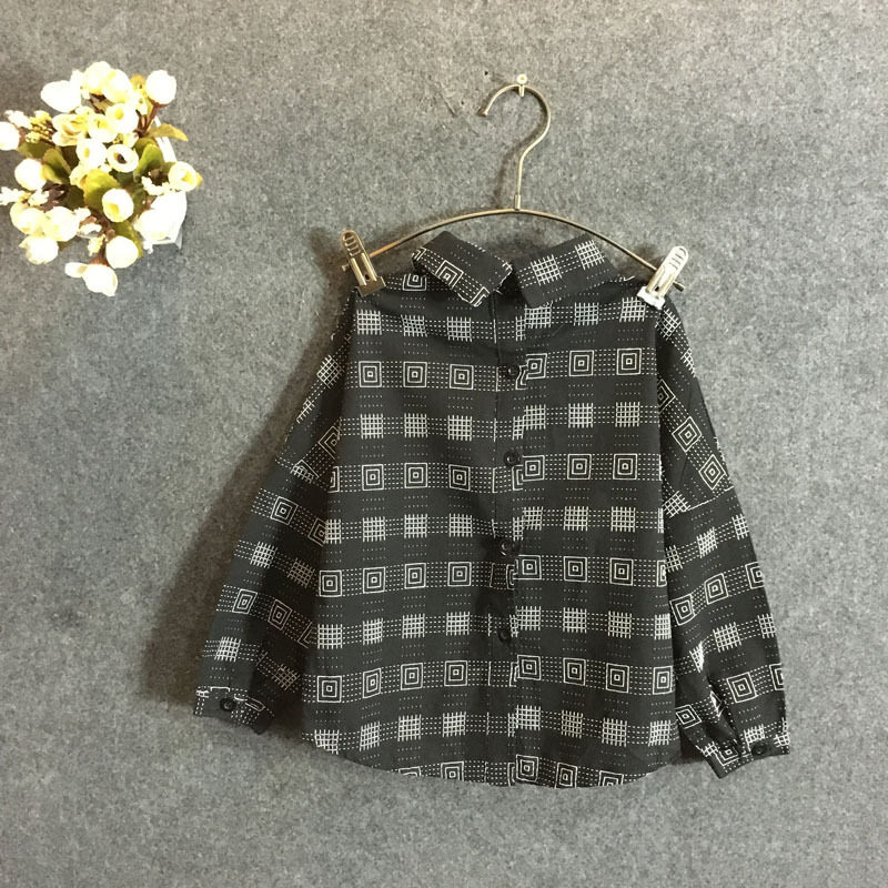 Chemise fille à manche longue en lin - Ref 2086986 Image 3