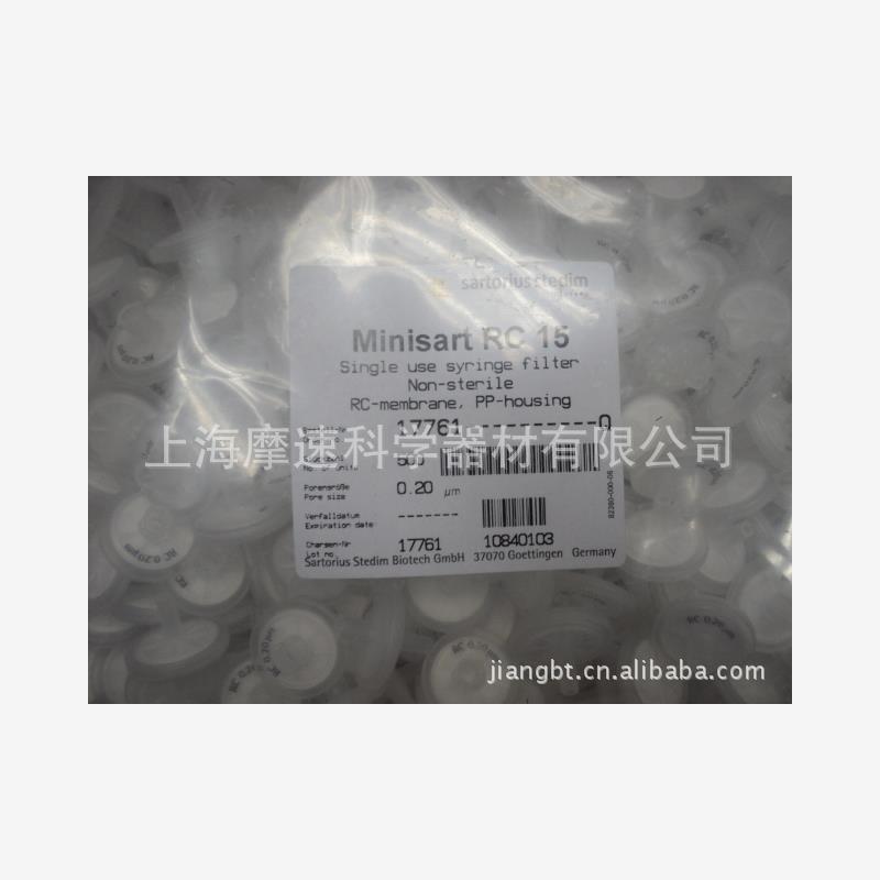 SARTORIUS 17761-Q RC再生纤维素针头滤器15MM 0.2UM