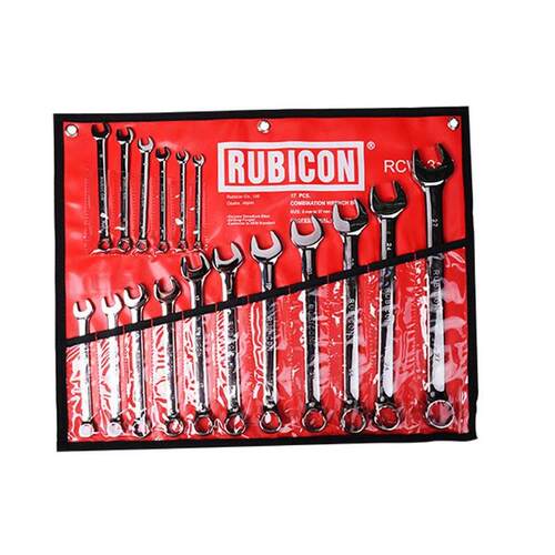 进口日本RUBICON罗宾汉17件套装6-27mm RCW-317 梅开两用扳手