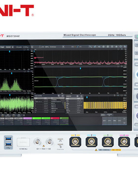 优利德(UNI-T)MSO7204X数字荧光示波器高精度4通道台式示波表