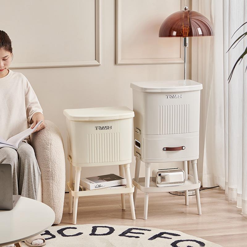 厨房垃圾桶家用大号大容量厨余分类带盖高款免弯腰可移动卫生桶