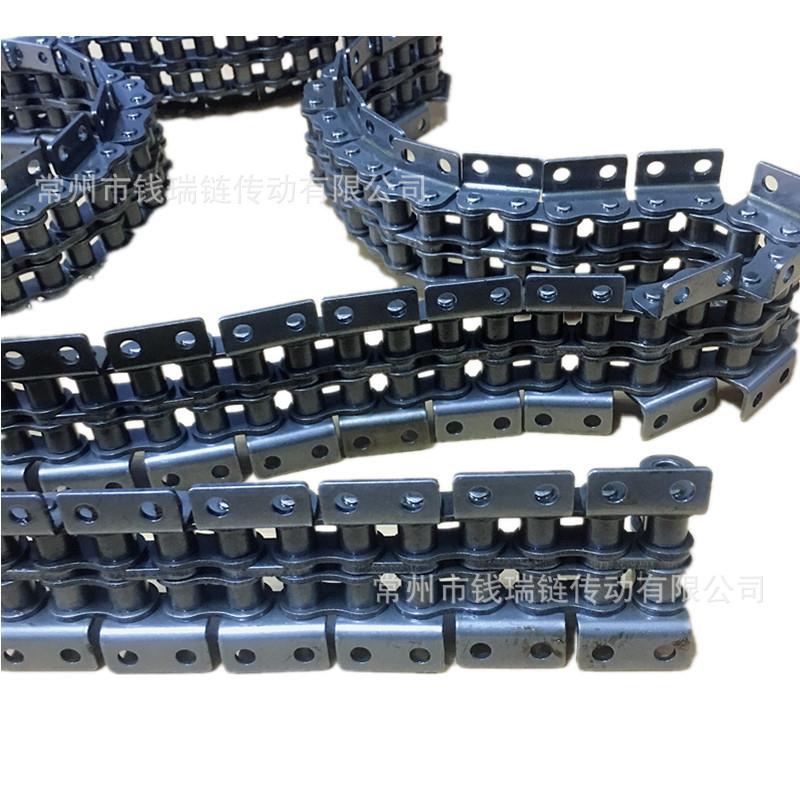 1寸双排双边弯板K2链条16A-2 K2输送链条RS80双排双孔带翅膀链条