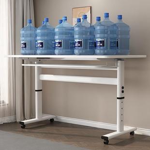 可升降桌子台式电脑桌折叠书桌学生家用写字桌自升降桌手摇升降桌