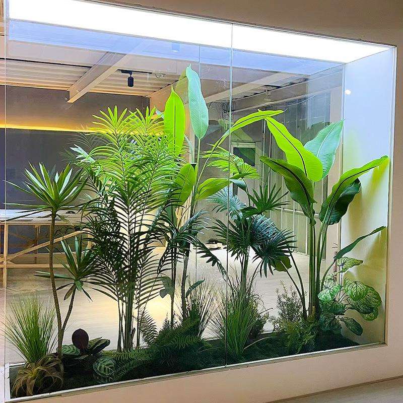 传奇景观仿真绿植造景组合橱窗楼梯下室内转角假植物庭院布置装饰