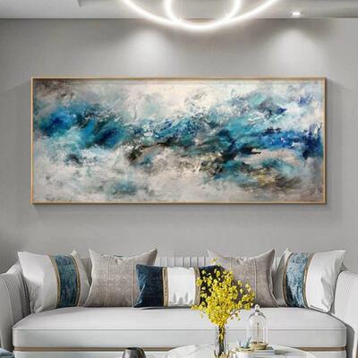 顺丰赵无极抽象油画客厅装饰画现代简约沙发背景挂画横幅酒店艺术