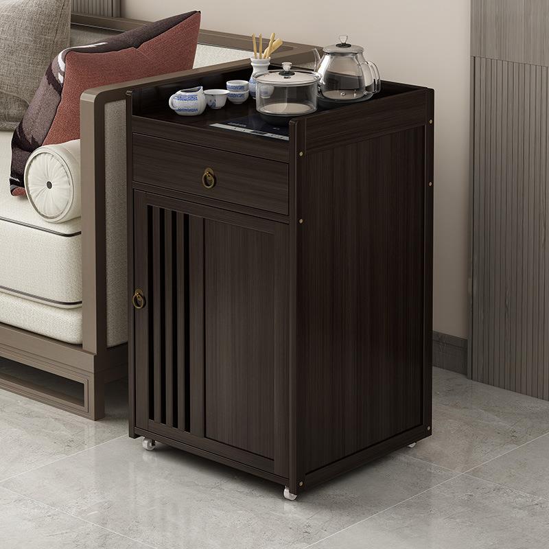移动边几家用茶水柜客厅沙发茶台非实木茶桌小户型烧水壶一体边J&