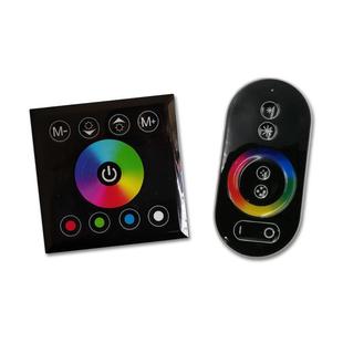 爆款 RF无线射频86型RGB全彩110V灯带控制器220V灯条触摸面板调节