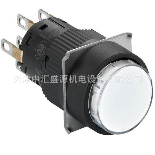 XB6EAF1J2F按钮开关16mm塑料一体式12V白色2NO/NC带灯按钮