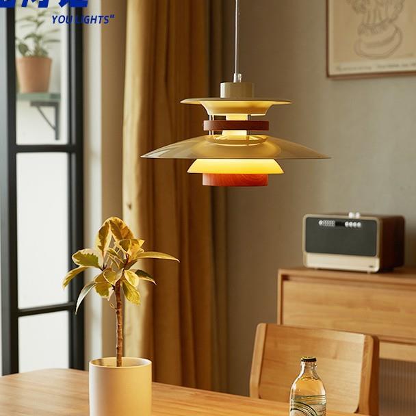 网红风丹麦吊灯日式设计师高档奶油风复古餐厅吧台PH5吊灯