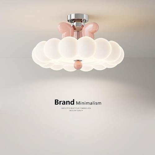 奶油风儿童房灯法式温馨爱心书房卧室吸顶灯2025新款护眼主卧灯具