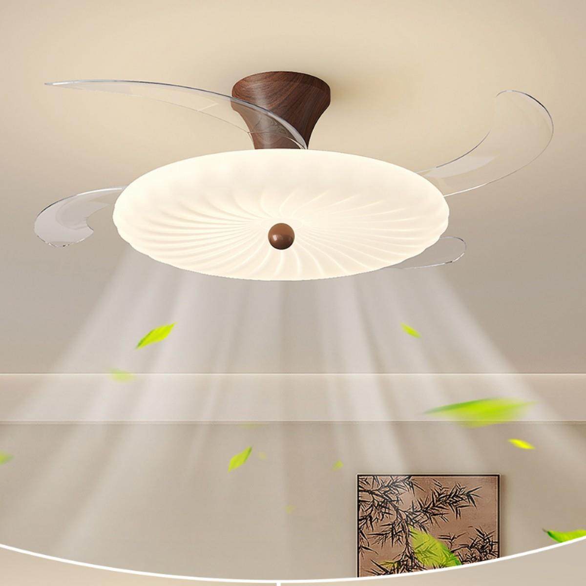 2025新款风扇灯餐厅吊扇灯大风力卧室电扇灯吸顶风扇灯中山灯具