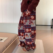 马年新款 保暖加厚加绒宽松暖暖裤 复古费尔岛睡裤 新年氛围感家居裤