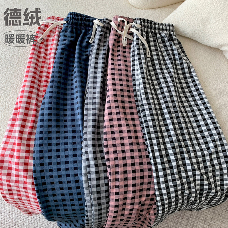 新款小个子德绒睡裤家居裤