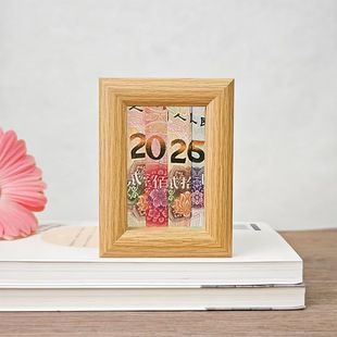 2026年爆款钞票相框实木简约桌面摆件创意个性大气个性创意装饰
