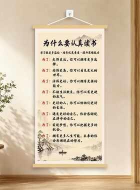 老师推荐为什么要认真读书挂画