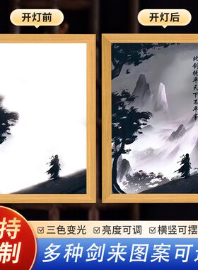 剑来灯光画陈平安可定制动漫diy摆件床头礼物创意发光画氛围夜灯