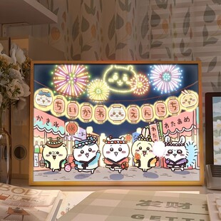 吉伊卡哇周边灯光画chiikawa二次元小夜灯小八创意手办小摆件礼物