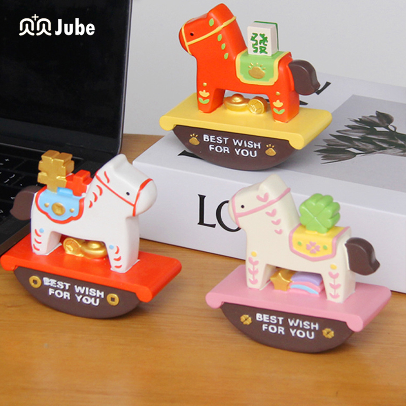 加贝贝 马上加薪马年吉祥物摆件2026新年摇摇马生肖节日礼物礼品