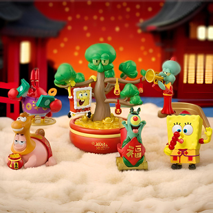 正版2026肯德基KFC海绵宝宝新春玩具章鱼哥蟹堡王发牌机新年礼物
