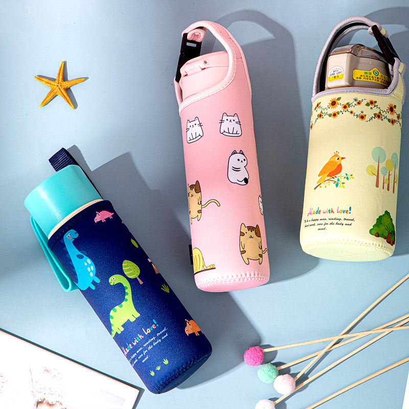 通用卡通儿童杯套袋保温杯手提可斜挎保护套水杯子可爱背带防烫摔,餐饮具,杯套,淘宝优惠券,粉丝福利购,淘宝优惠卷