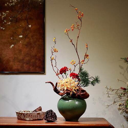 高级感禅意插花宋韵家居陶瓷花瓶