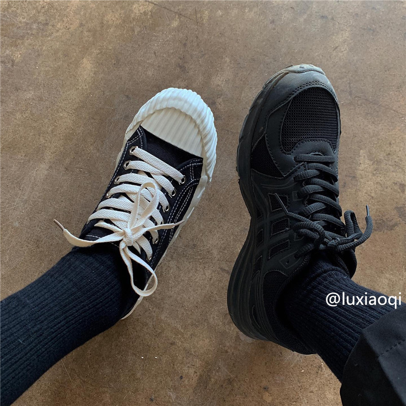 春秋韩版ins超火老爹鞋女全黑运动鞋黑武士复古港风休闲轻便跑鞋在类目 女鞋, 低帮鞋中 - 来自Buy2taobao.com提供专业的淘宝代购服务