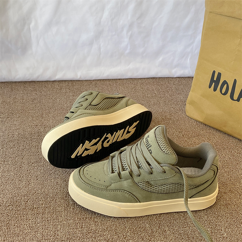 原创复古米绿色面包鞋男ins潮2026春季新款情侣百搭运动休闲板鞋,流行男鞋,休闲板鞋,淘宝优惠券,粉丝福利购,淘宝优惠卷