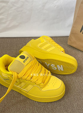 韩版厚底情侣面包鞋男ins潮2026春季新款小众百搭学生休闲板鞋女