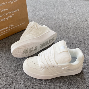 男女同款 德训鞋 2025冬季 情侣百搭运动休闲板鞋 新款 原创厚底小白鞋