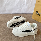 男女同款 ins潮2026春季 新款 港风厚底德训板鞋 学生百搭休闲小白鞋