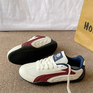 轻便平底百搭运动休闲板鞋 原创赛车德训鞋 新款 2026春季 子 男女同款