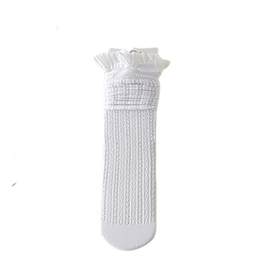 Lolita蕾丝蝴蝶结小腿袜夏天薄款镂空芭蕾风中筒配乐福鞋的袜子女