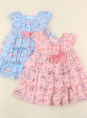 断码清仓 夏新款史努比专柜正品童装 女童雪纺公主裙连衣裙50869