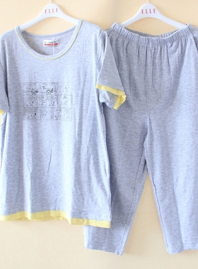 超值清仓 夏款史努比专柜正品 男童竹纤维家居睡衣短袖套装52453